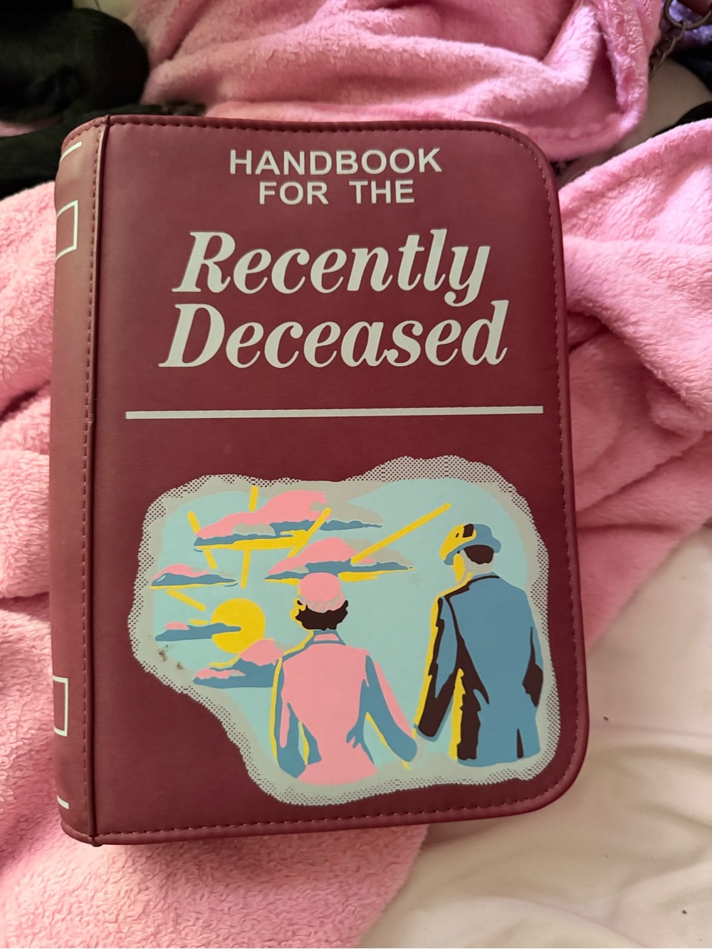 Handbook for the Recently Deceased Wall Art - Burgundy